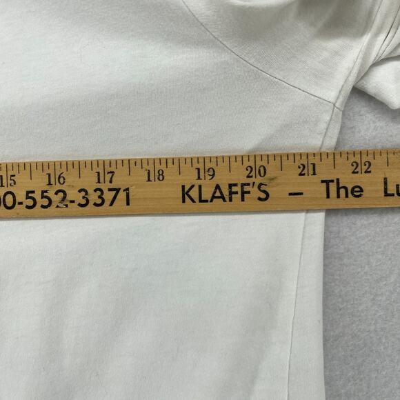 EILEEN FISHER Top M Slub Organic Cotton Jersey Crewneck Short Sleeve Basic White - Picture 9 of 13